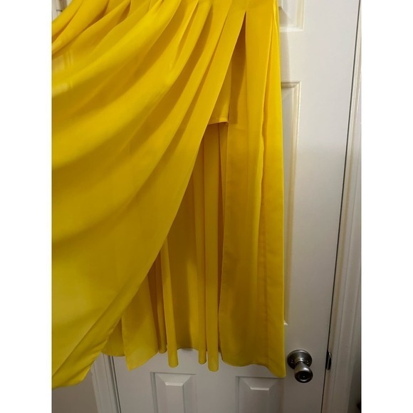 MAEVE Anthropologie Zocalo Yellow Flowy Boho Maxi Skirt Side Slits - Large - Picture 4 of 6